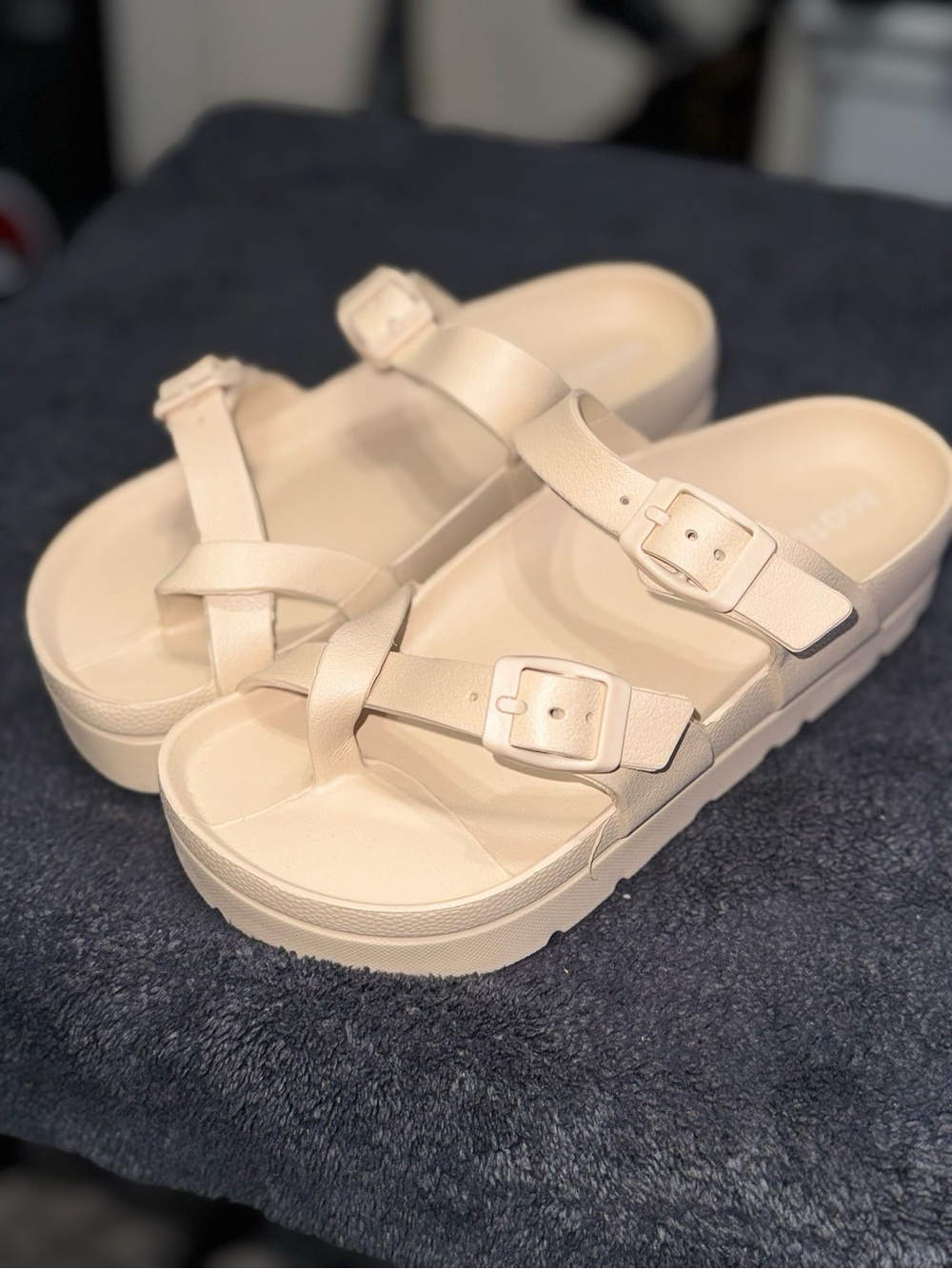 Women's Platform Sandals with Arch Support Comfort Slides size 5